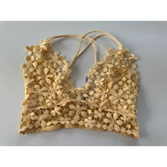 Free People Miss Dazie Bralette Buttery Yellow Size Small - Picture 2 of 7